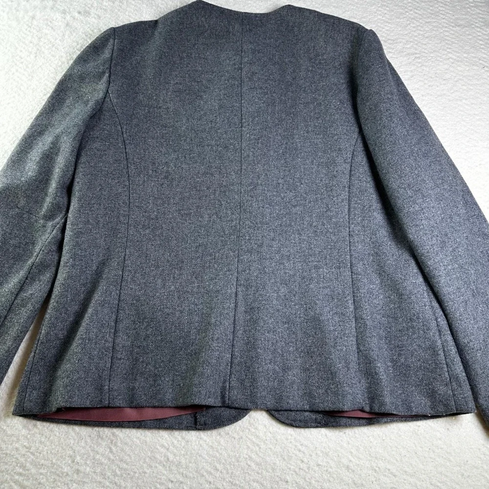 VTG RRRRuss‎ Russ Togs INC Gray Button Front Career Wool Blazer Jacket  Union